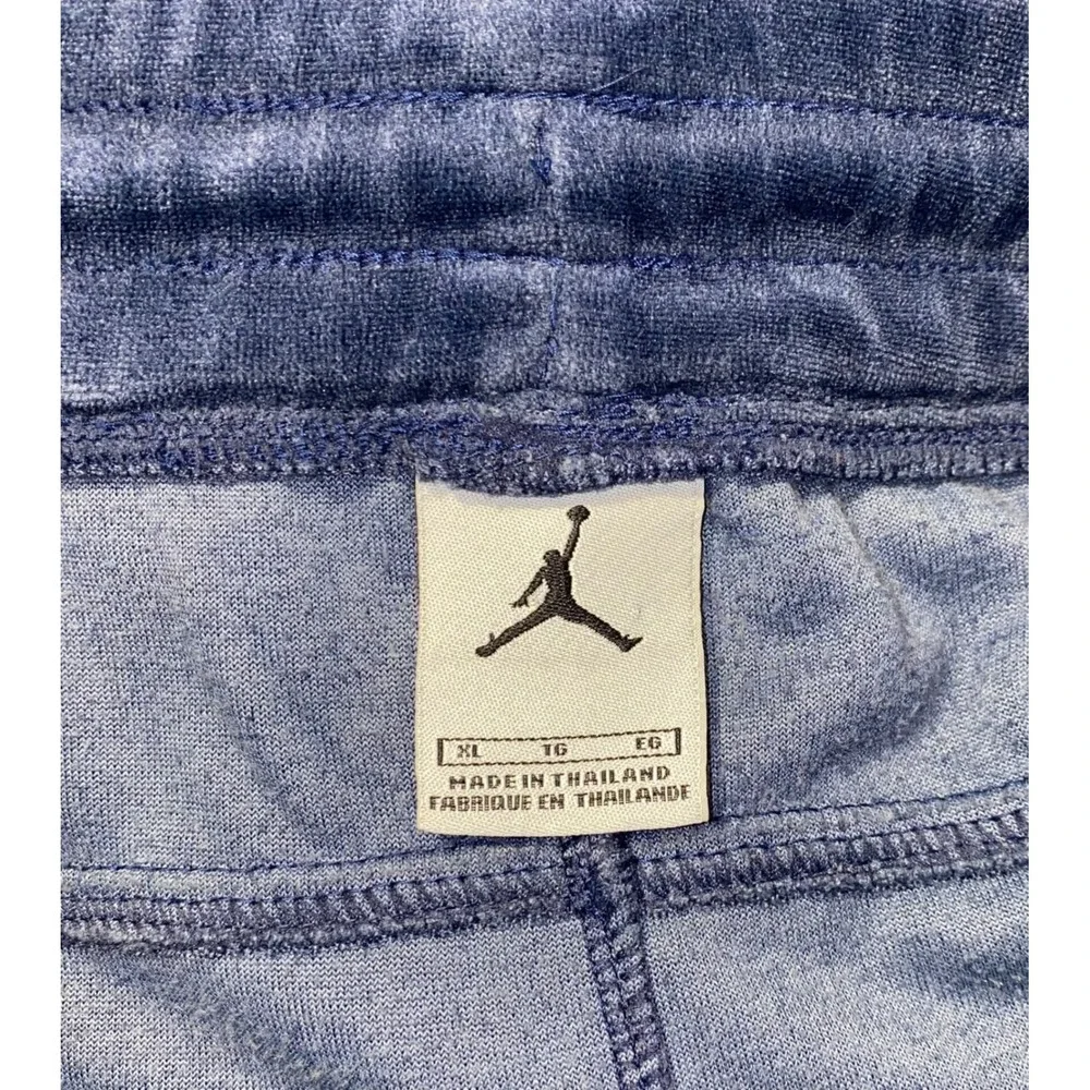 Vintage Jordan Velour Track Pants Navy Blue XL Jumpman Y2K Joggers Drawstring